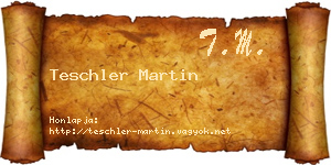Teschler Martin névjegykártya