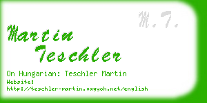 martin teschler business card
